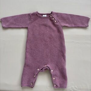 H&M 100% cotton cozy newborn onsie mauve